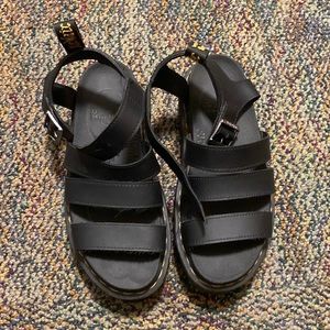 Dr martens black sandals